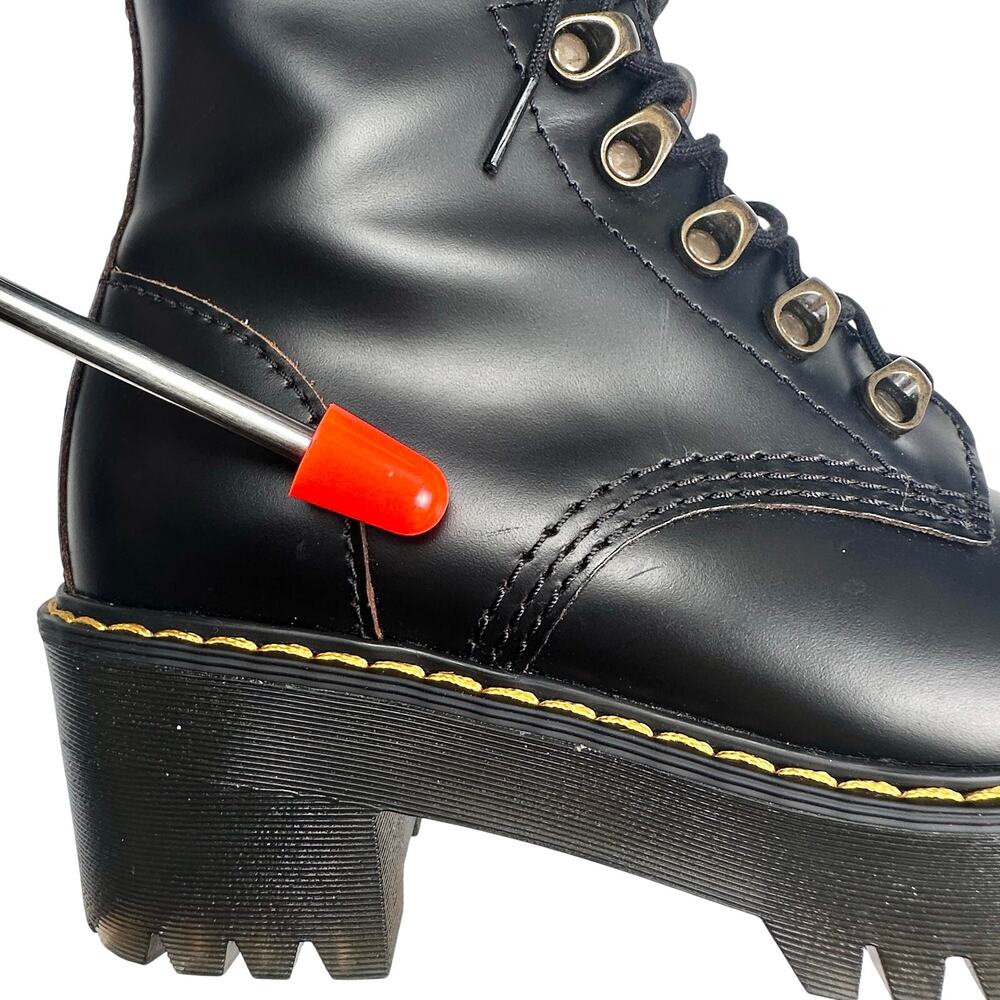 Dr. Martens | Women | Leona Black Vintage Smooth Leather Heeled Boots | Sz 6 - Picture 13 of 16